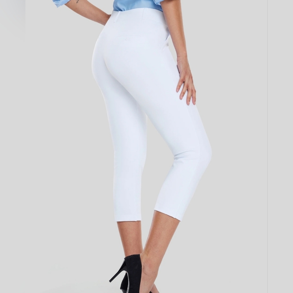 Willit Elegant White Sport Capris for Women